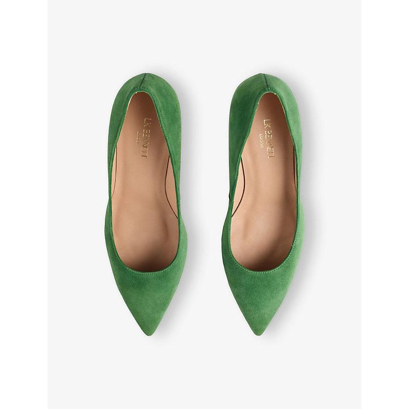 Suede Flats Lk Bennett Green Suede Shoes NEW! LK Bennett UK4 Eur37
