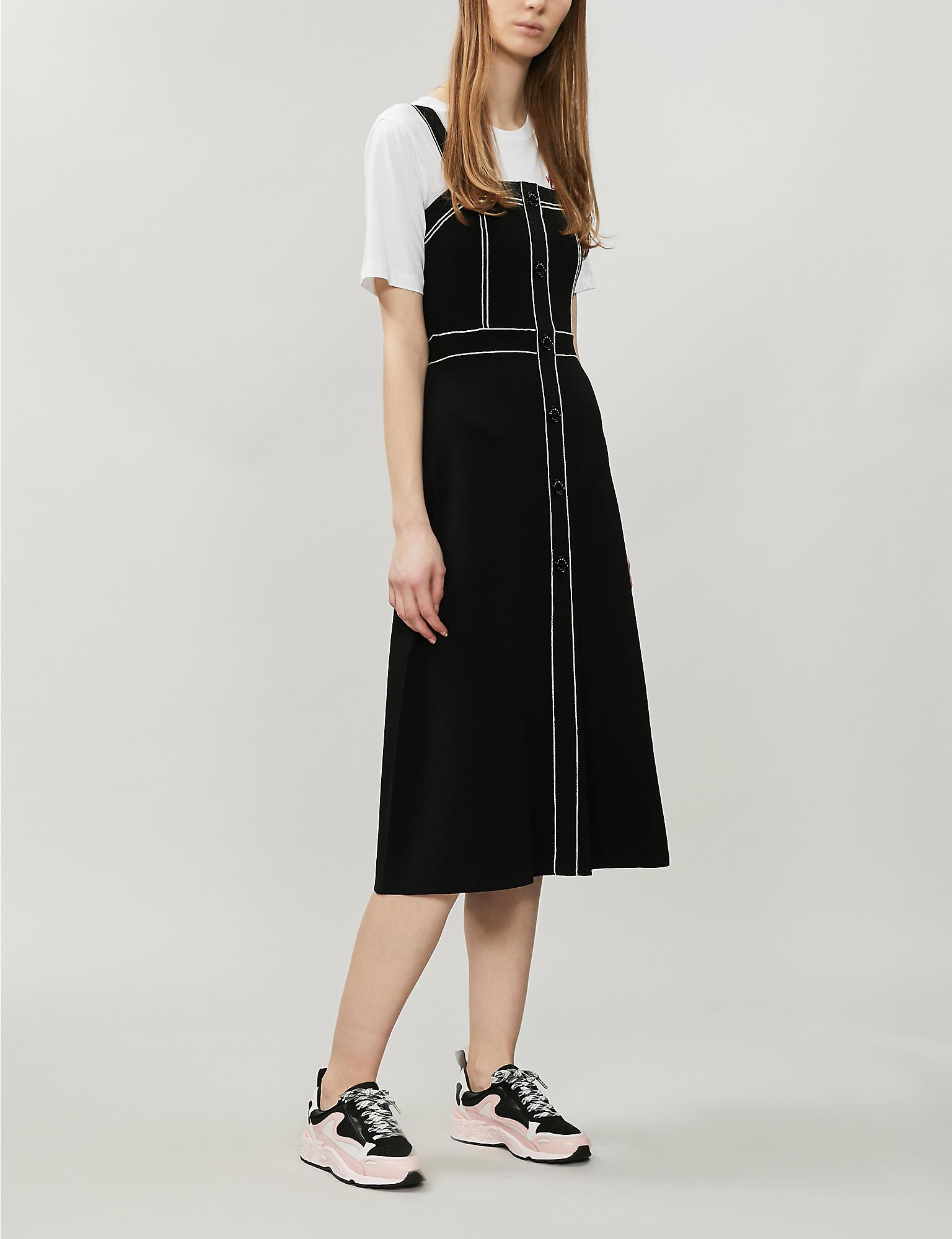 sleeveless knit midi dress