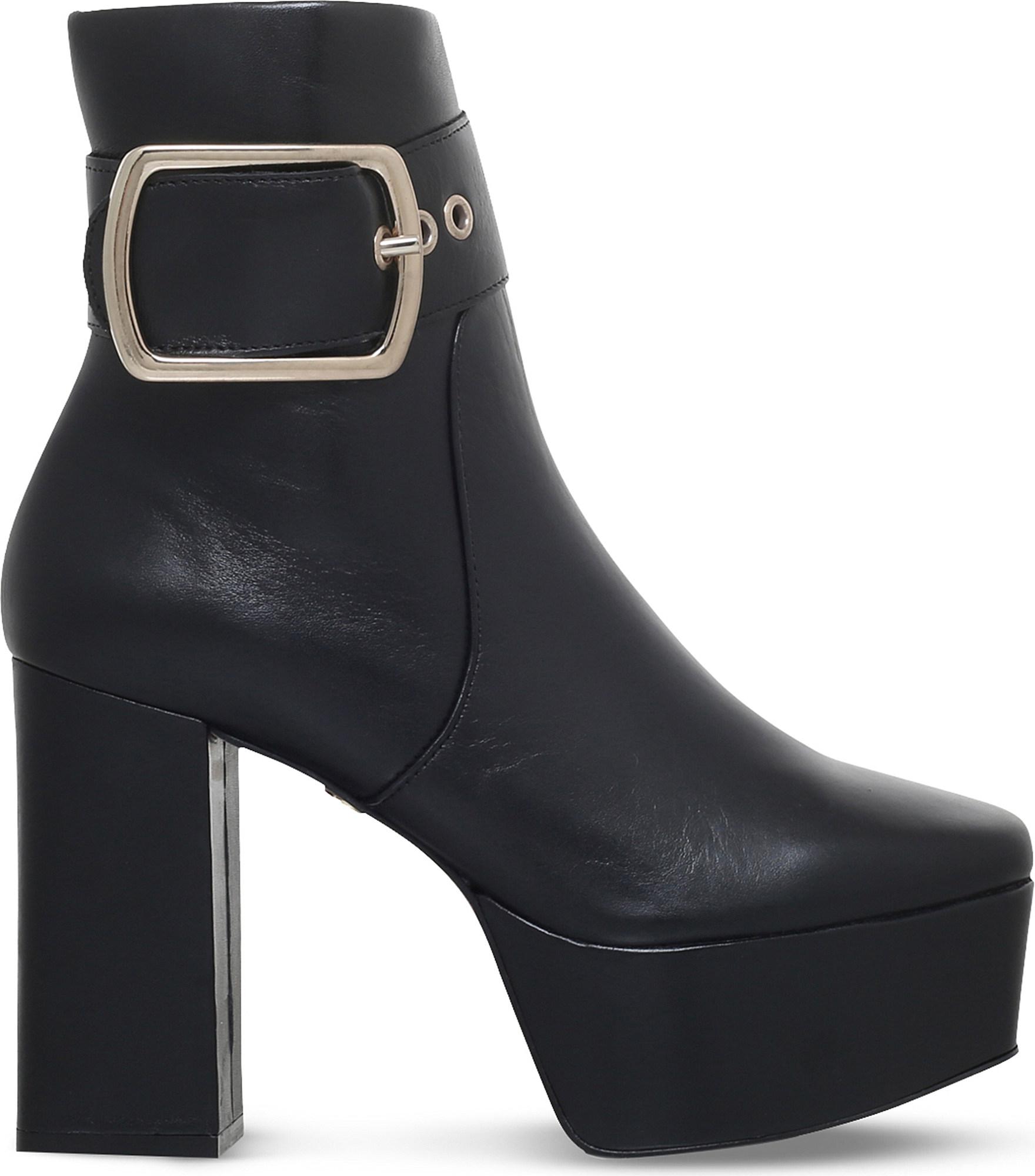KG by Kurt Geiger Spritz Leather Ankle Boots in Black - Lyst