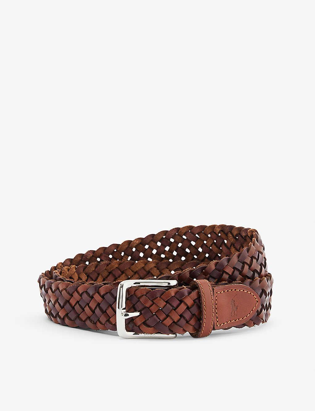 Polo Ralph Lauren Westend Braided Leather Belt in Brown for Men Lyst