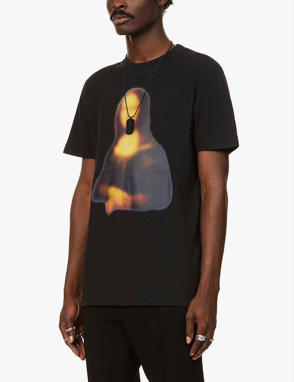 Off-White c/o Virgil Abloh Blurred Monalisa Cotton-jersey T-shirt in Black  for Men | Lyst