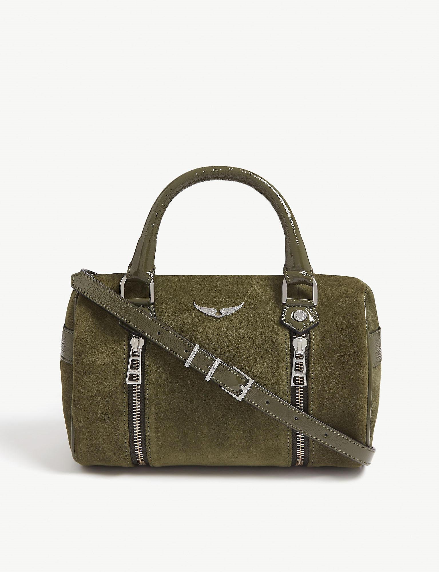 Zadig & Voltaire Xs Sunny Suede Shoulder Bag in Green