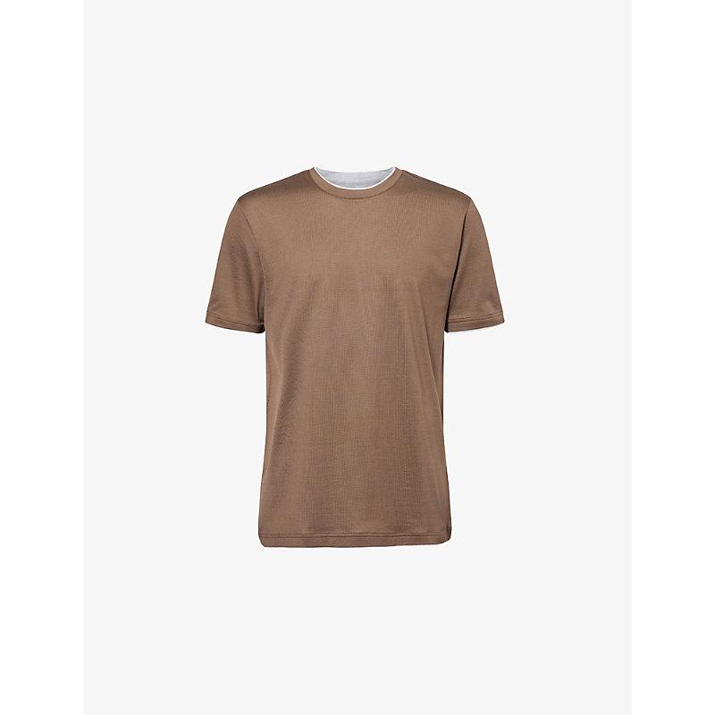 Tシャツ・カットソー ELEVENTY Men T Shirts K75TSHK19TES0K03504 Brown Eleventy T-shirts for Men | Online Sale up to 47% off | Lyst