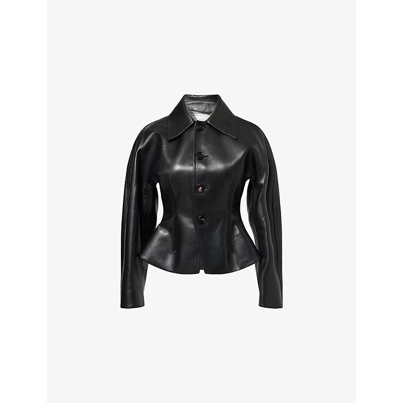 ジャケット BOTTEGA VENETA Women Outer 660588V0IV0 1000 Black Bottega Veneta® Women's Cotton Cropped Jacket in Black. Shop