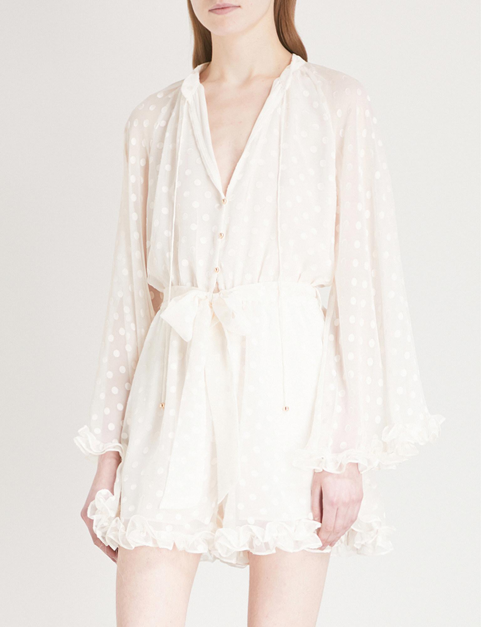 zimmermann polka dot playsuit