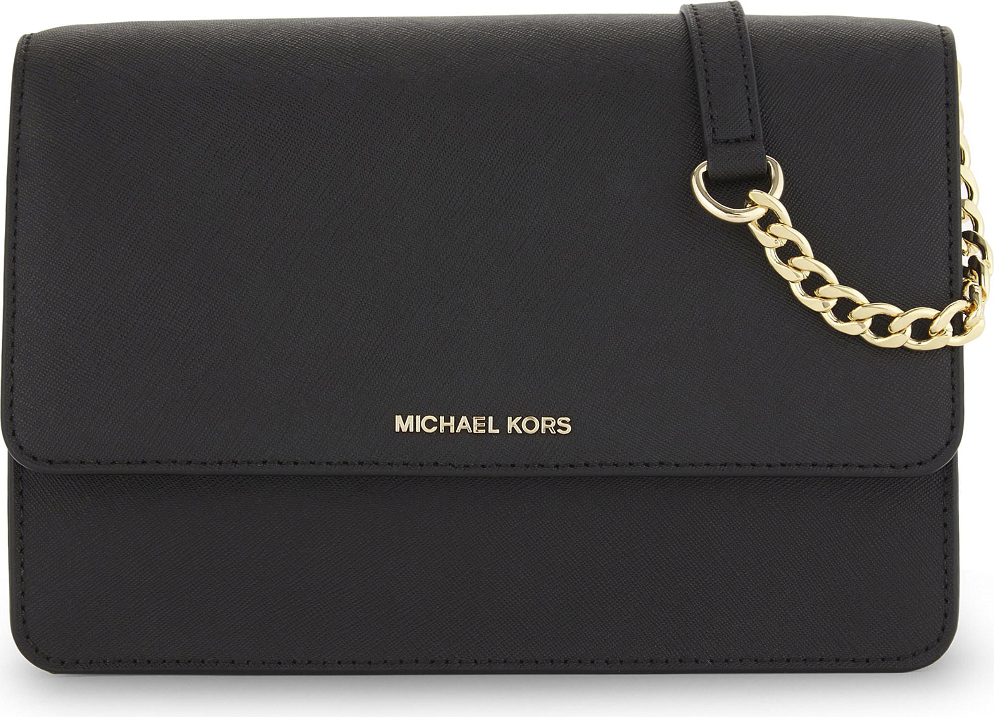 MICHAEL Michael Kors Daniela Leather Crossbody Bag in Black Lyst
