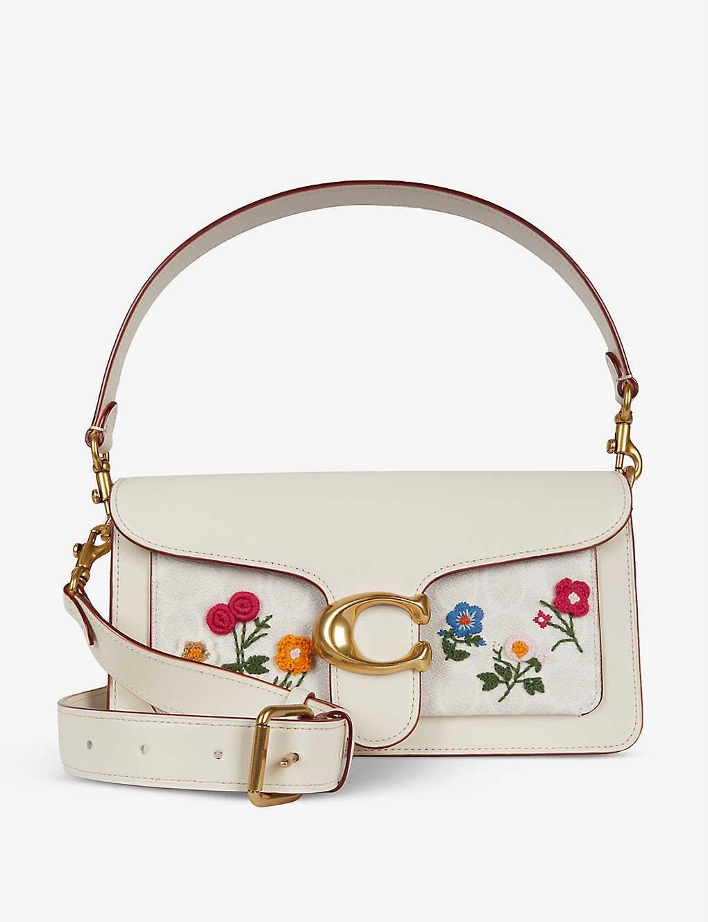 Coach bag with flower hot sale
