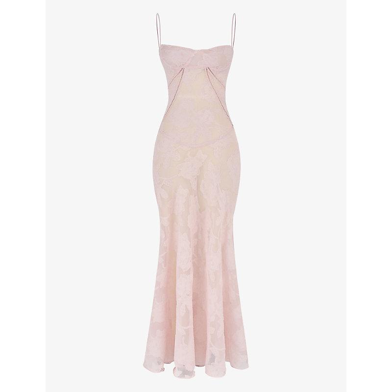 house of cb womens seren lace-up lace maxi dress House Of CB Seren Black Floral Lace Back Maxi Dress Size 8