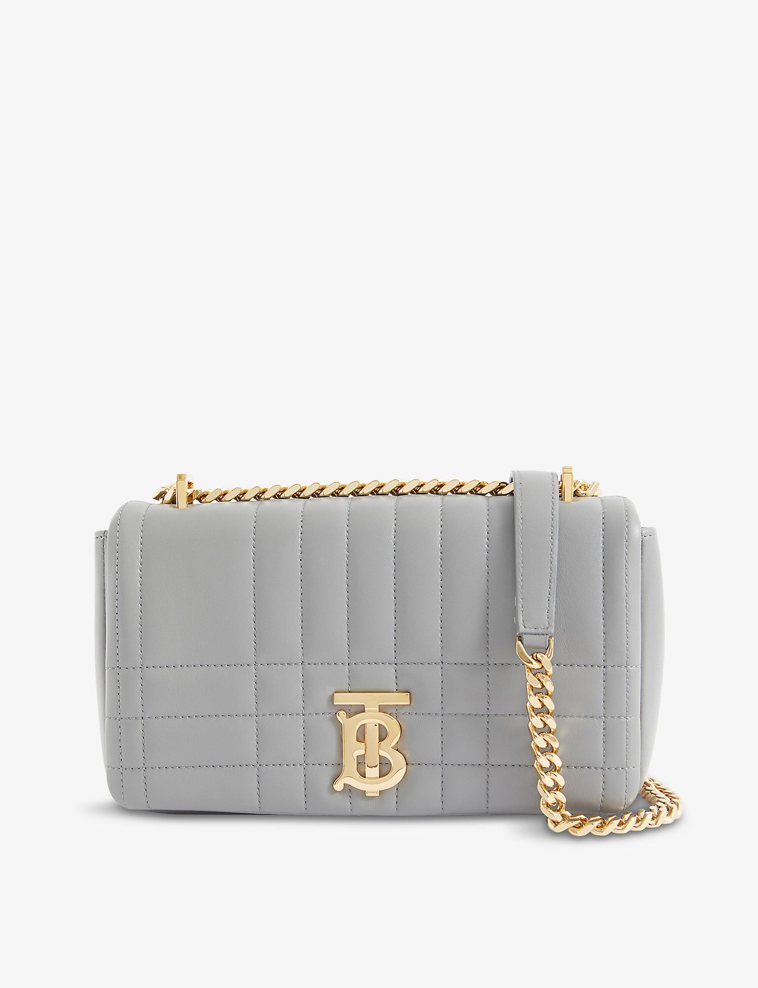 Burberry Lola Small Padded Leather Shoulder Bag in Gray | Lyst