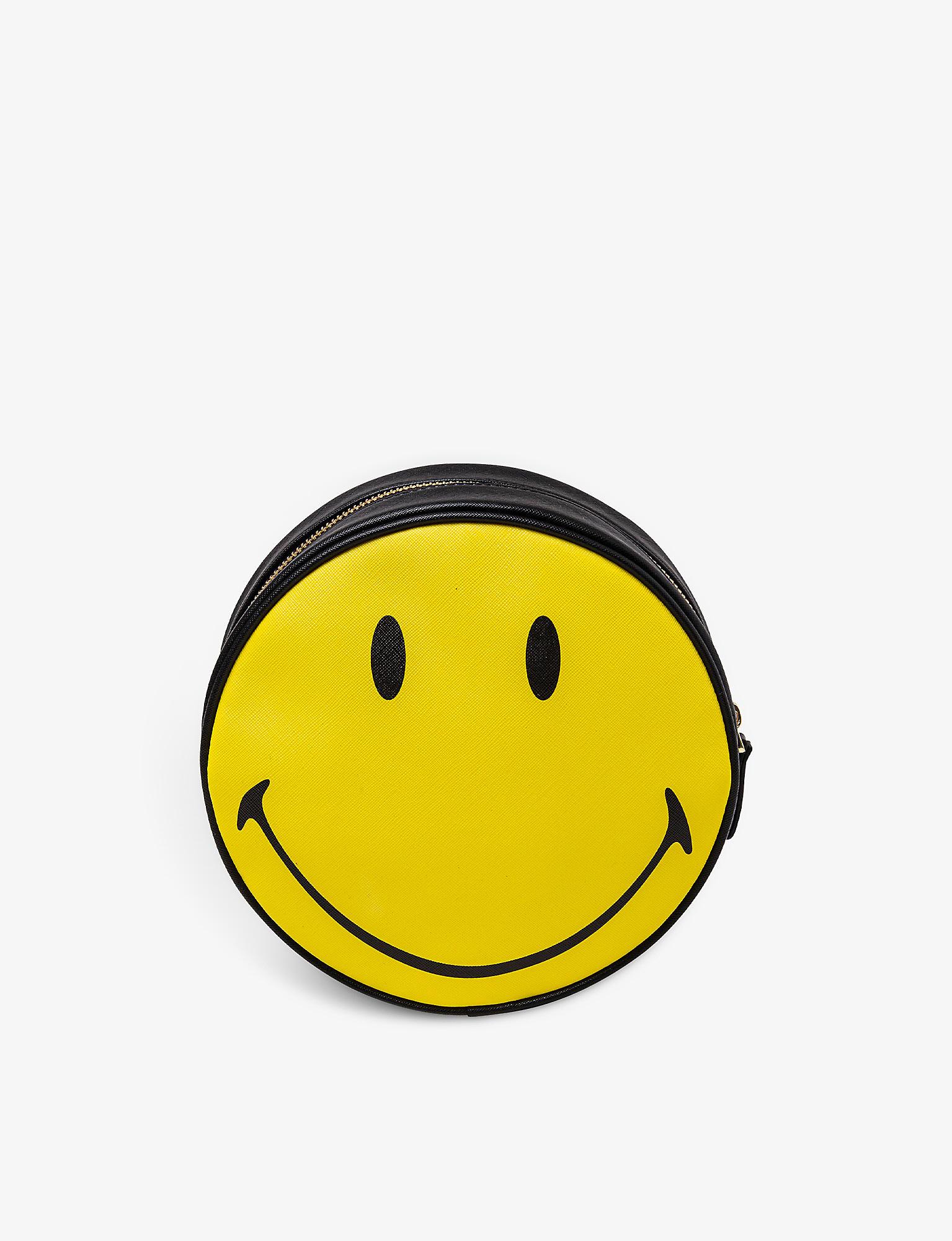 Seletti Smiley Fauxleather Pouch in Yellow Lyst