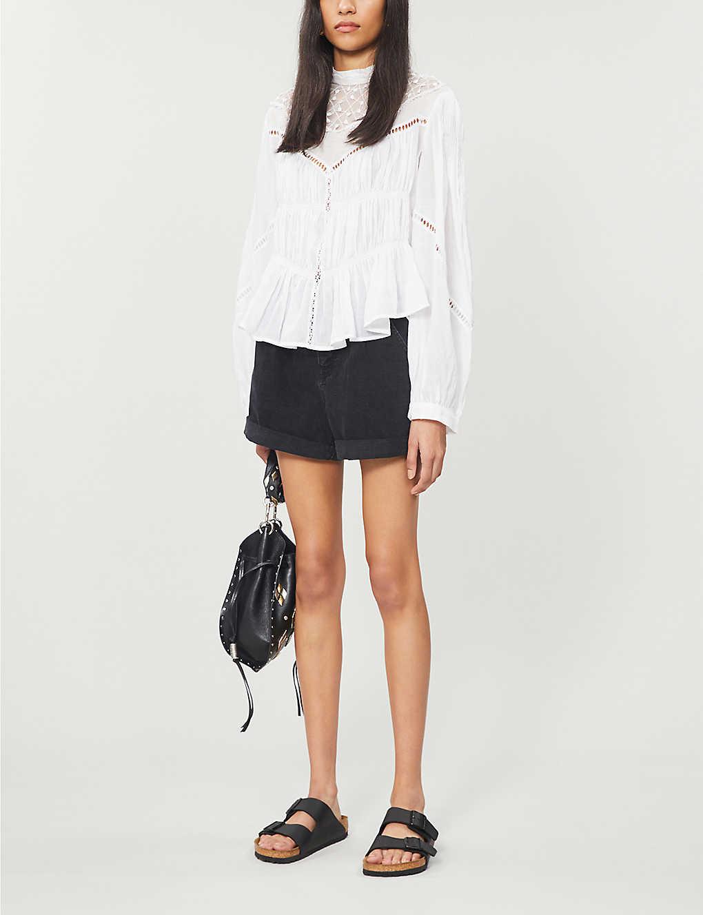 TOPSHOP Balloon Fit Denim Shorts in 