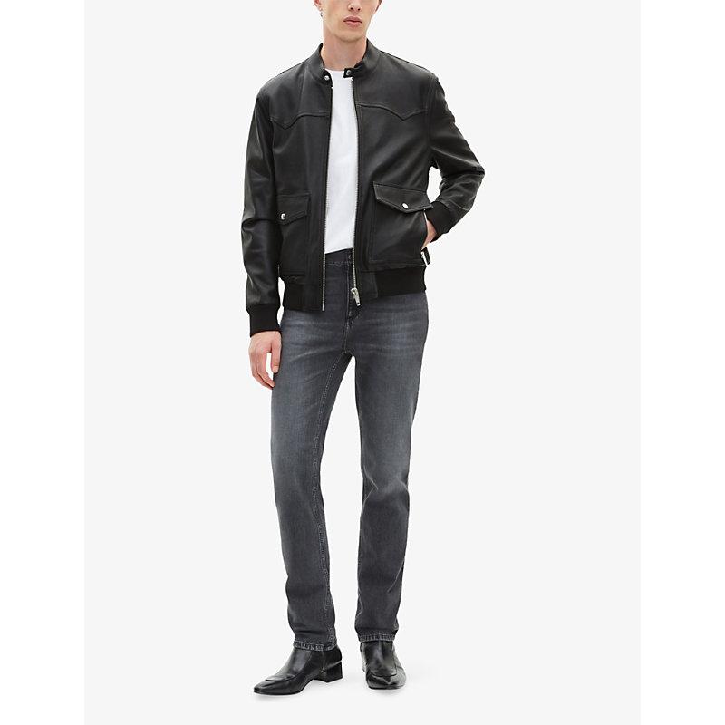 Sleeveless Jacket The Kooples Leather Jacket Men Sleeveless Black