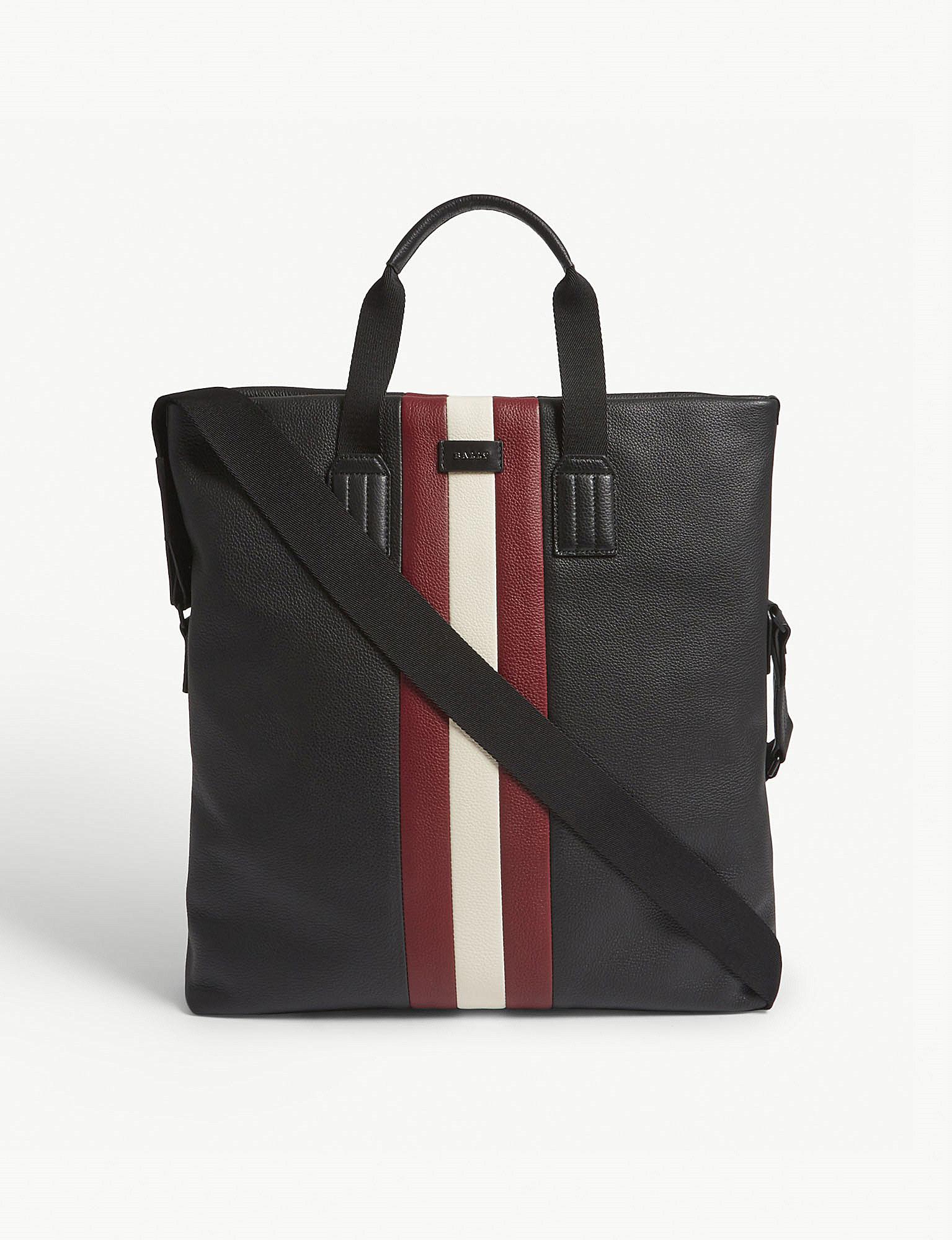Bally Blaney Leather Tote Bag in Black | Lyst