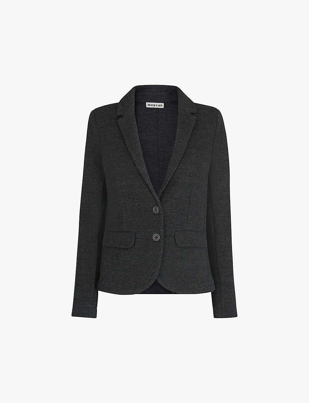 Whistles slim jersey jacket cheap grey