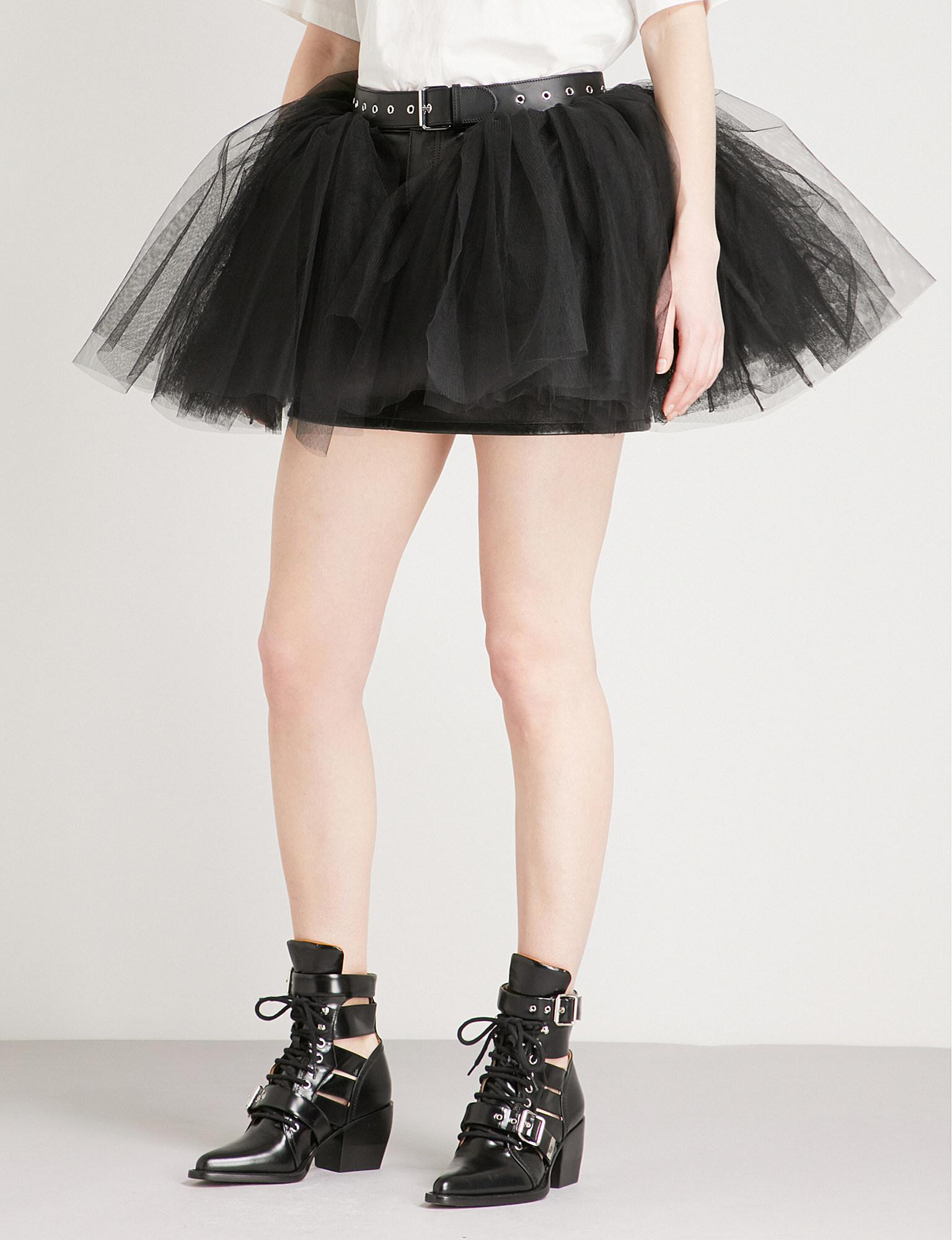 Moschino Belted Tulle Tutu Skirt in 