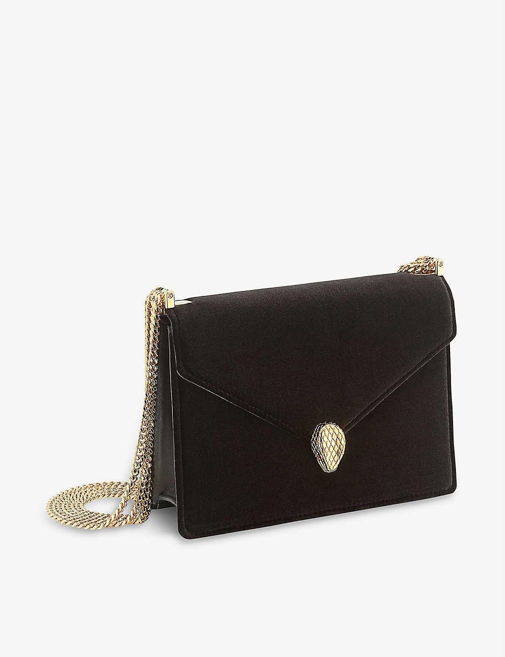 Bvlgari - Authenticated Serpenti Handbag - Leather Black Plain for Women, Never Worn
