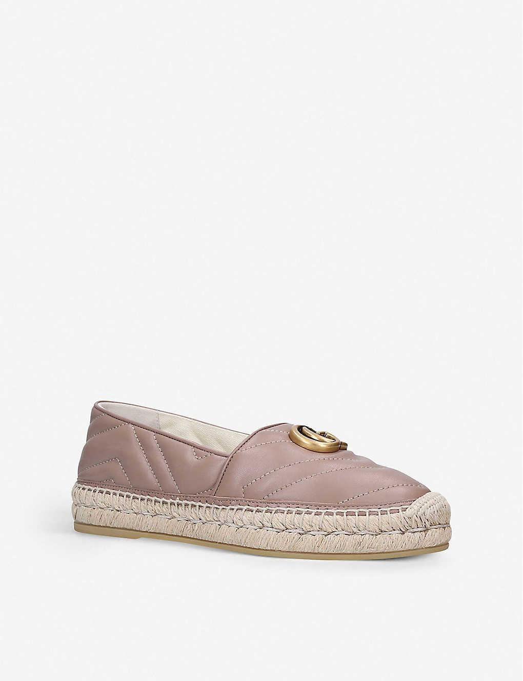 Gucci Pilar Leather Espadrilles in Pink - Lyst