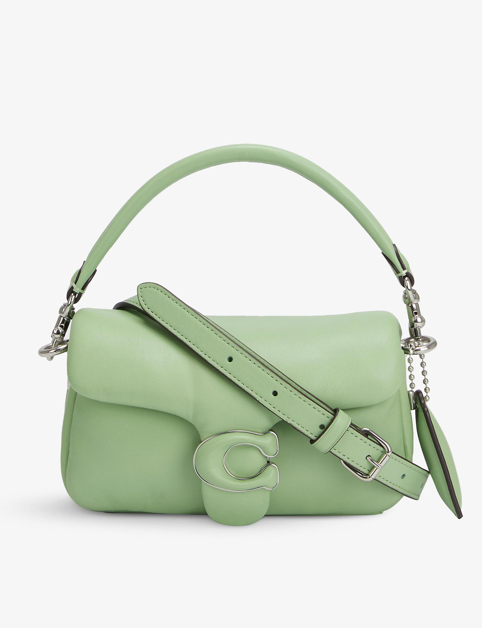 COACH Tabby Pillow Mini Leather Cross-body Bag in Green | Lyst