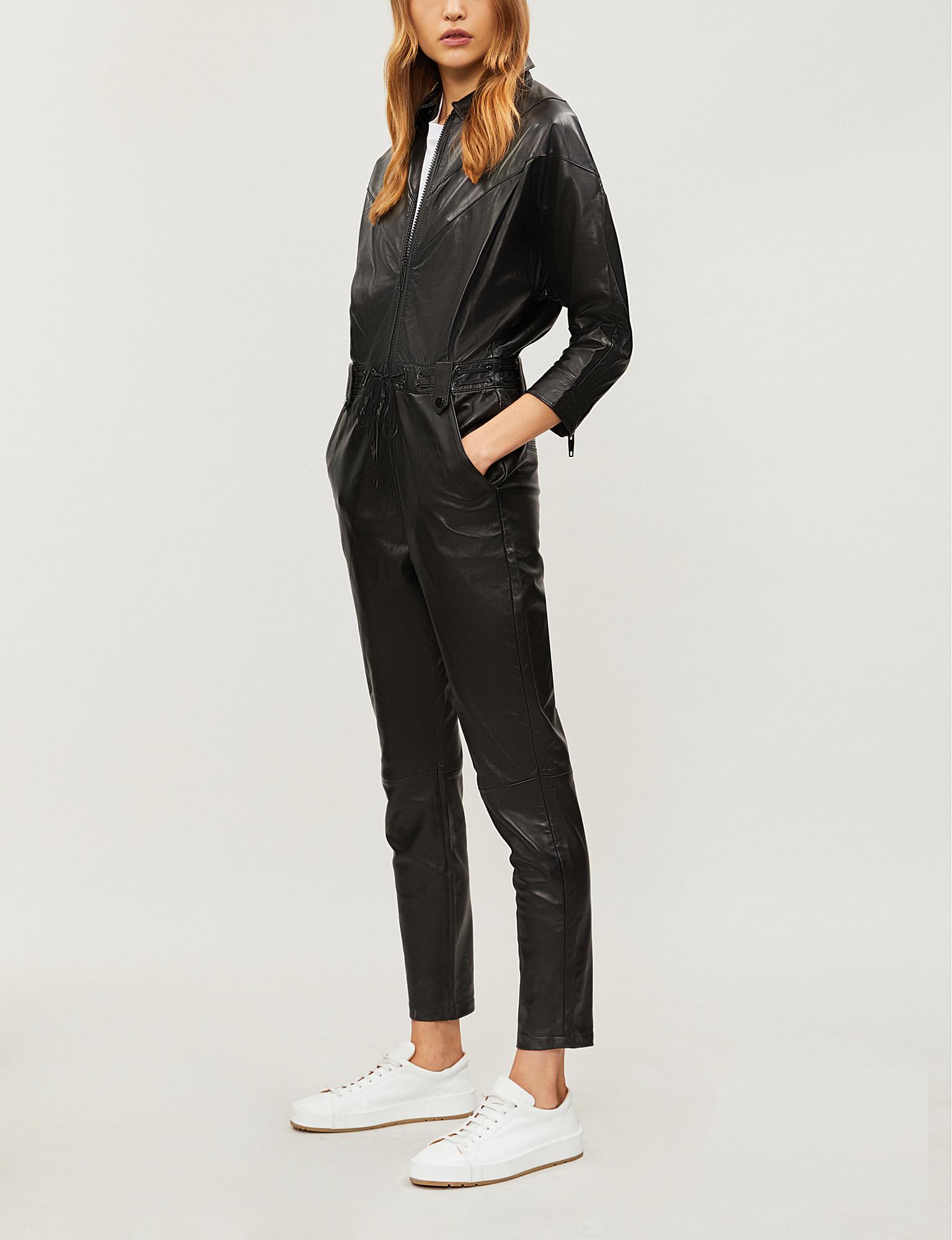leder jumpsuit h&m