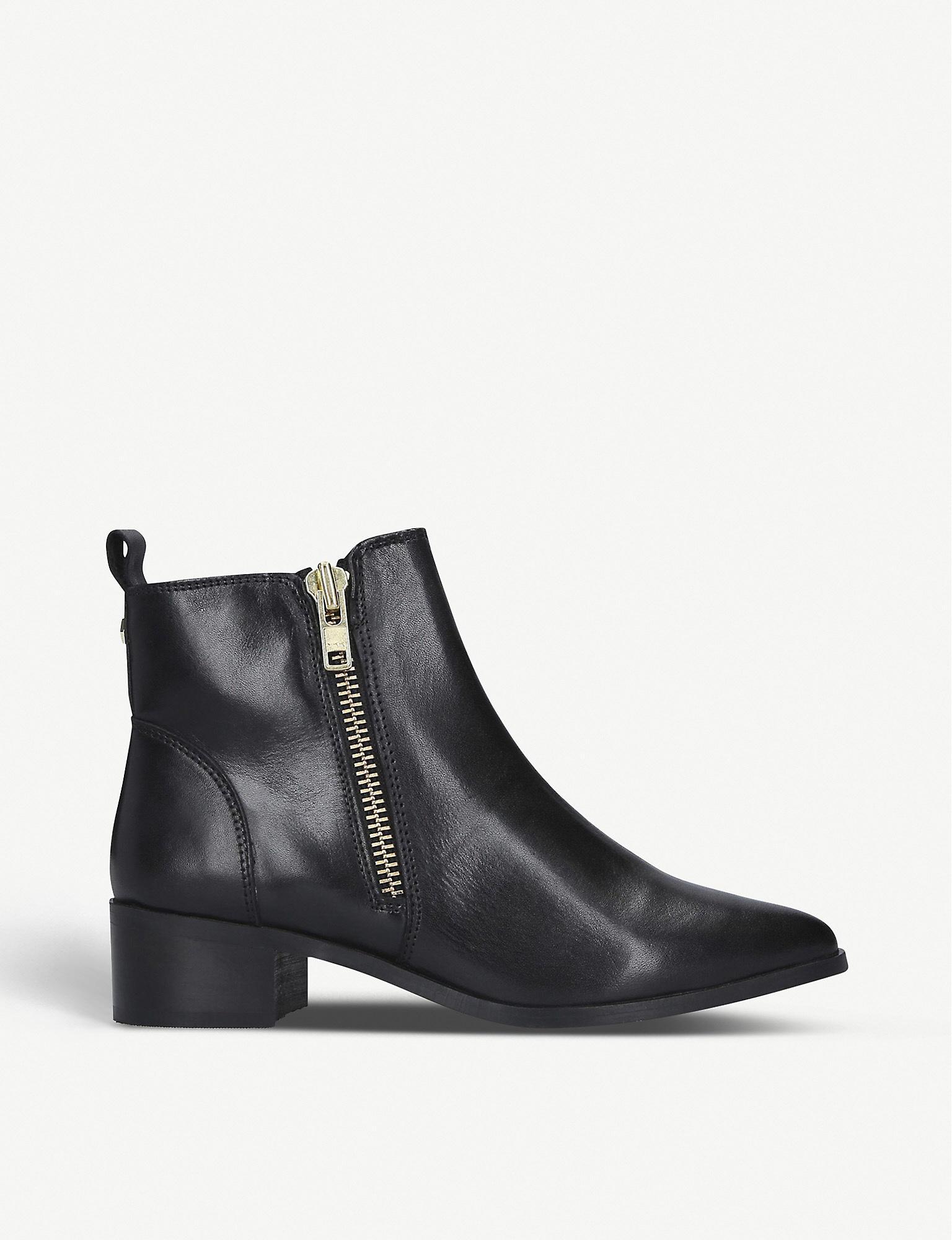 Carvela Kurt Geiger Slice Leather Ankle Boots in Black Lyst