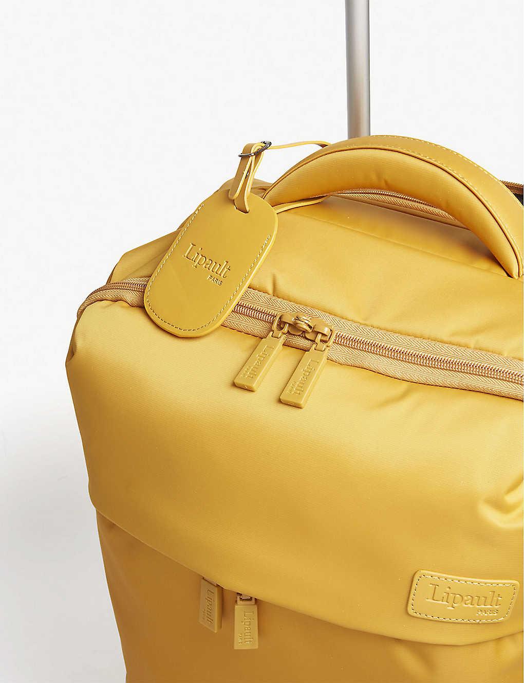 Lipault Mustard Originale Plume Four-wheel Cabin Suitcase 55cm in Yellow |  Lyst