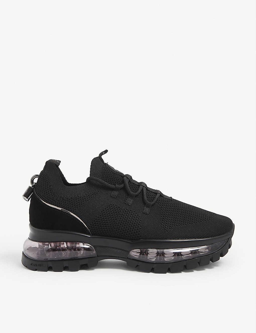 Carvela Kurt Geiger Lock Bubble Cleat Suede And Knitted Low-top Trainers in  Black | Lyst