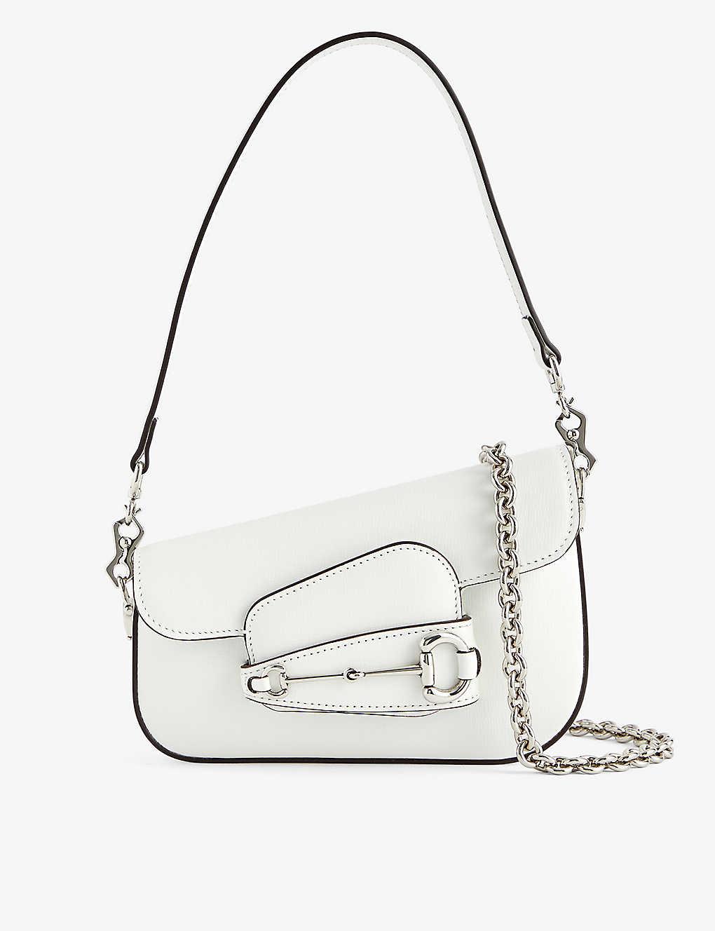 Gucci Horsebit 1995 Leather Shoulder Bag in White Lyst UK
