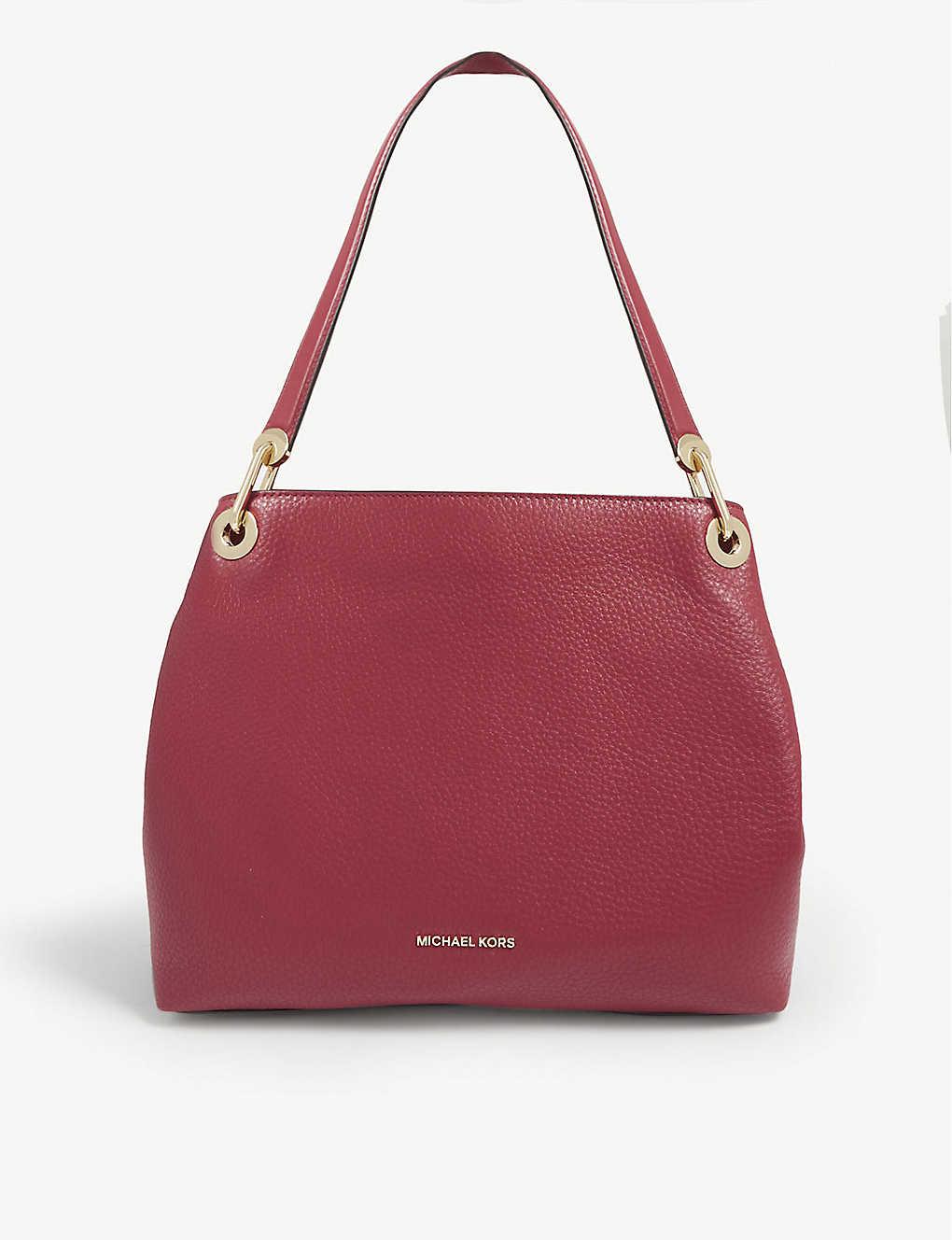 MICHAEL Michael Kors, Bags, Hpmichael Michael Kors Red Pebbled Leather Crossbody  Bag