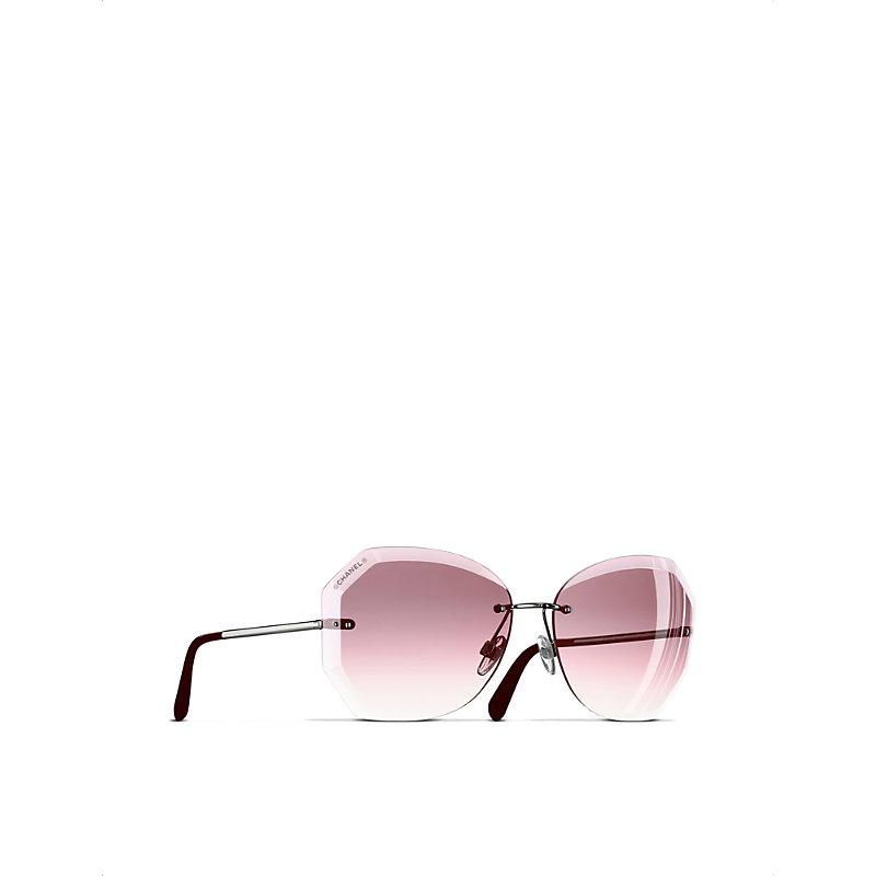Chanel Unisex Round Sunglasses in Pink