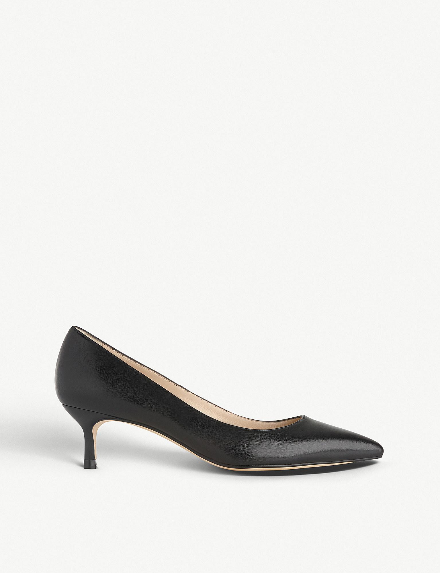 Lyst - L.K.Bennett Audrey Leather Courts in Black