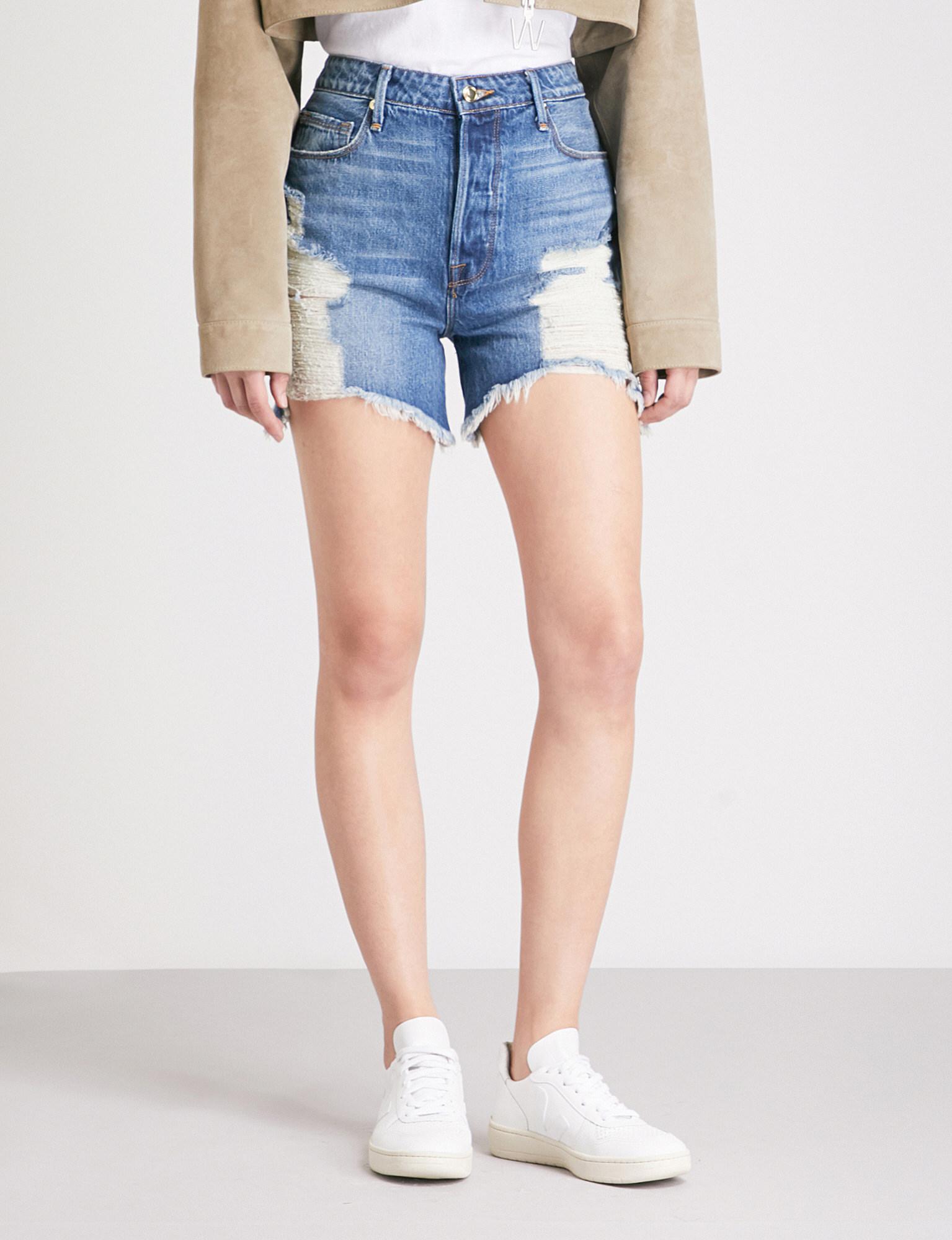 good american denim shorts