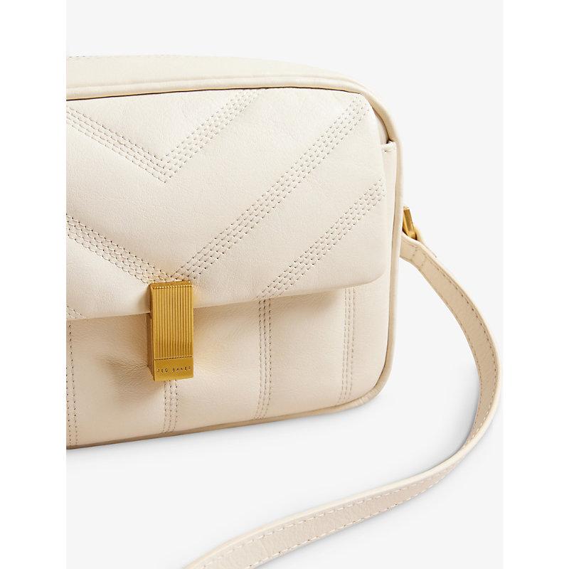 Ted Baker Ayalily Quilted-leather Crossbody Bag in Natural | Lyst