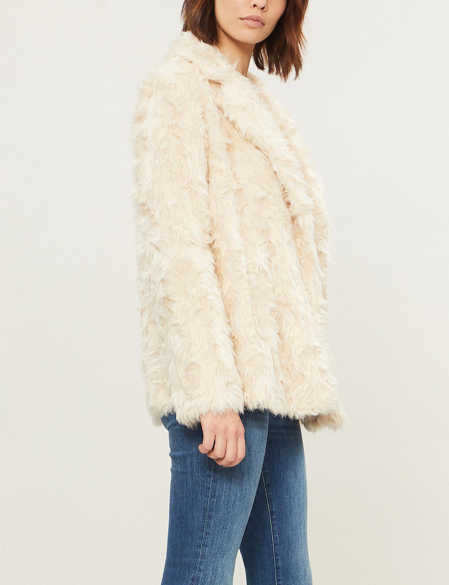 cream fur jacket