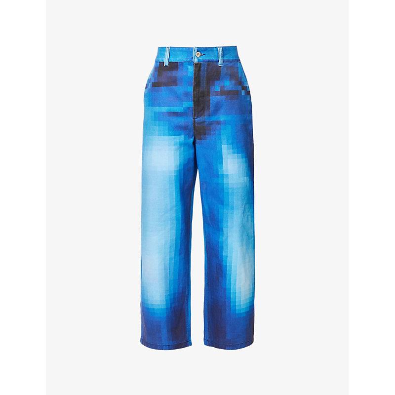 パンツ Loewe Pixel Collection Denim Pants Loewe - PIXELATED BAGGY JEANS | HBX - Globally Curated