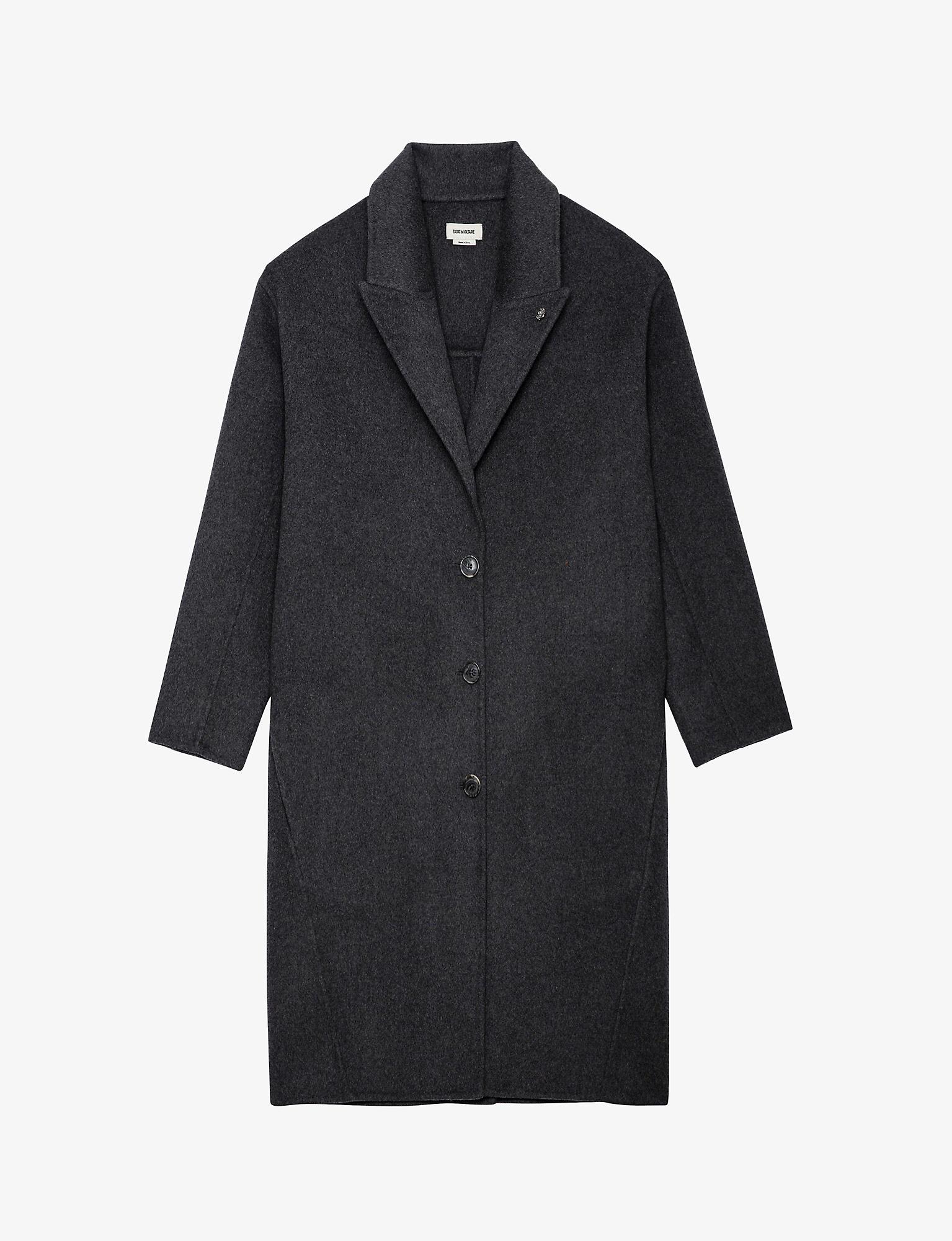 Zadig & Voltaire Mady Structured-fit Cashmere Coat in Blue | Lyst