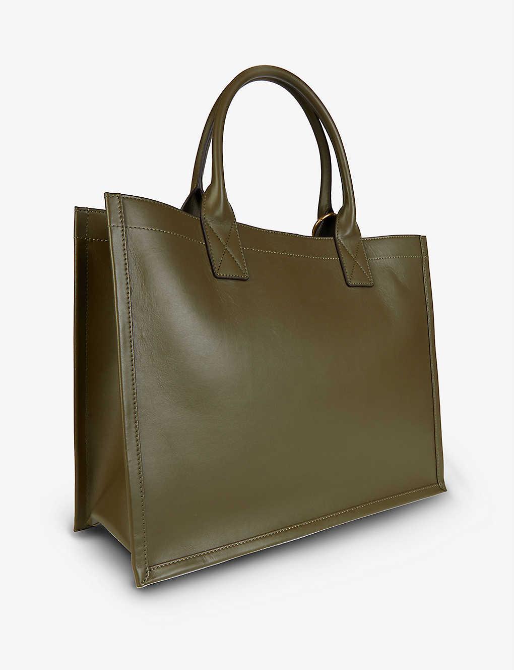 Sandro Womens Naturels Kasbah Logo-patch Monogram Woven Tote bag - ShopStyle