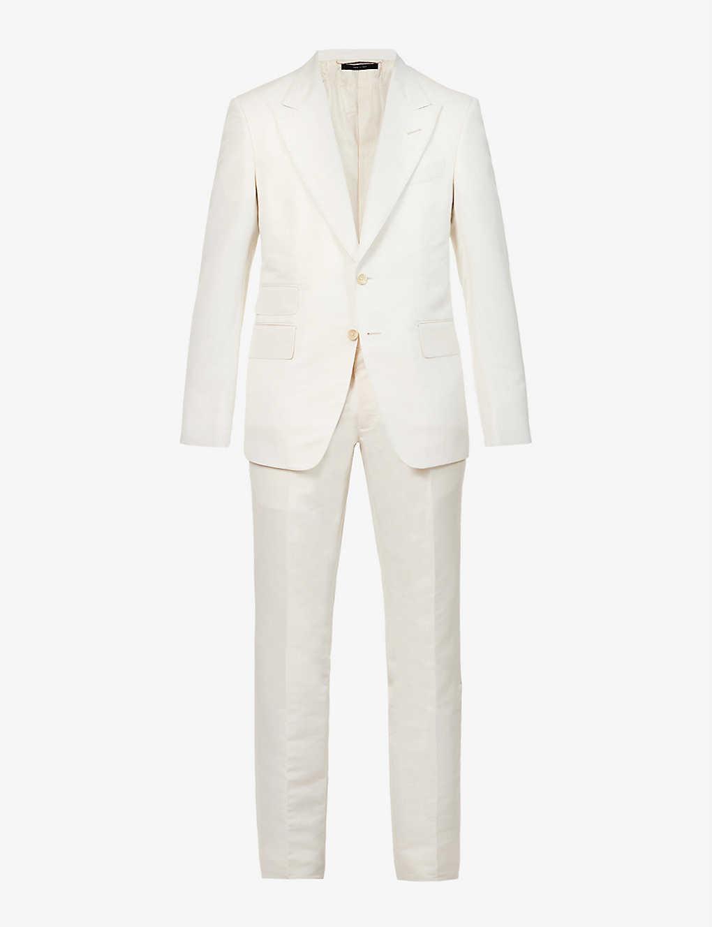 Tom Ford Shelton Regular-fit Cotton And Silk-blend Suit in White 