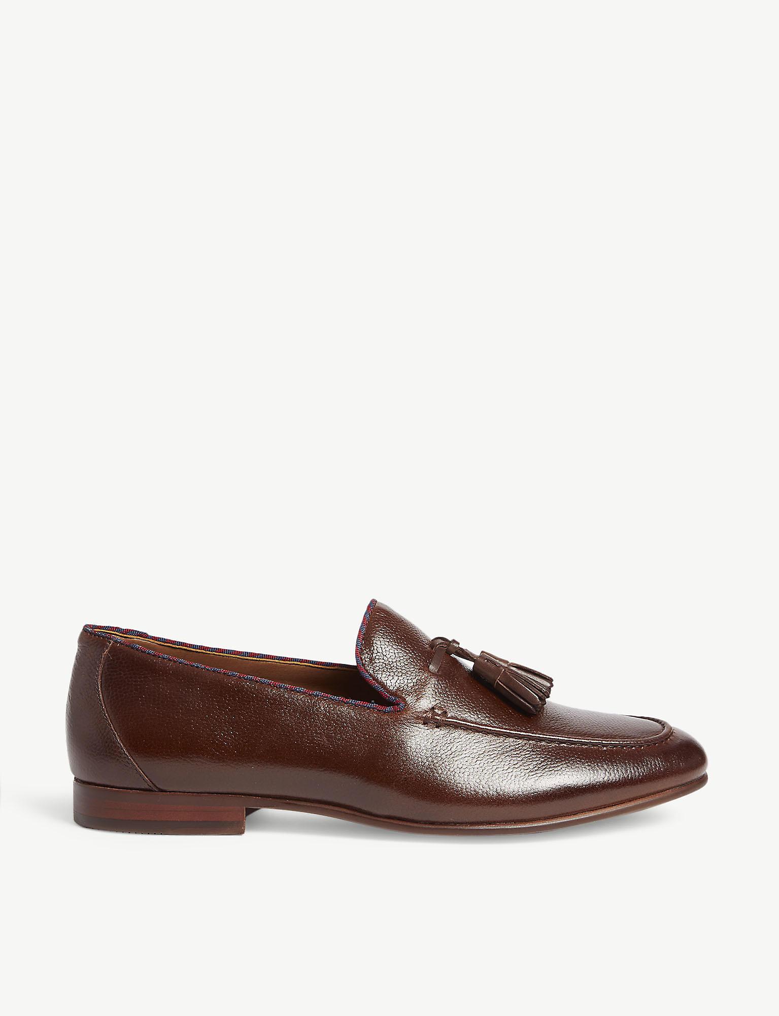 ALDO Wyanet Leather Loafers in Dark Brown (Brown) for Men - Lyst