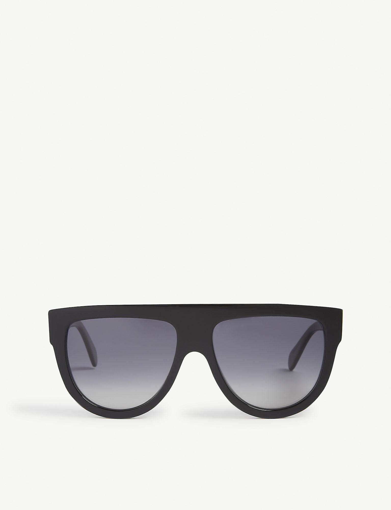 Céline Aviator Frame Sunglasses In Black Lyst