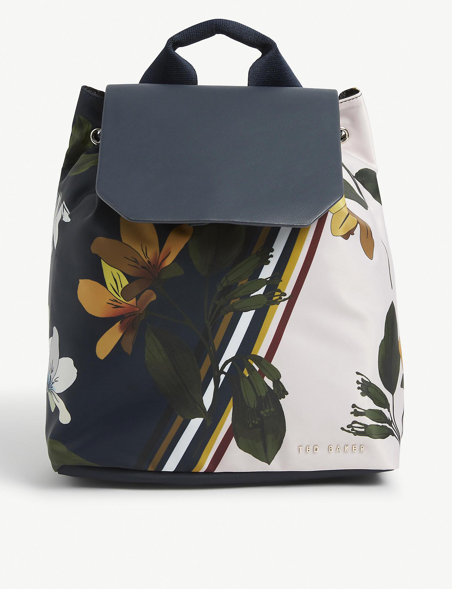 Ted Baker Taitumm Savanna Floral-print Backpack in dk-Blue (Blue) - Lyst