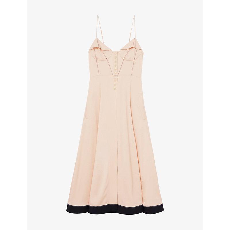 【海外限定】REISSワンピース☆Reiss x Atelier Virginia Corset Reiss X Atelier Virginia Corset-Bodice Stretch-Woven Midi