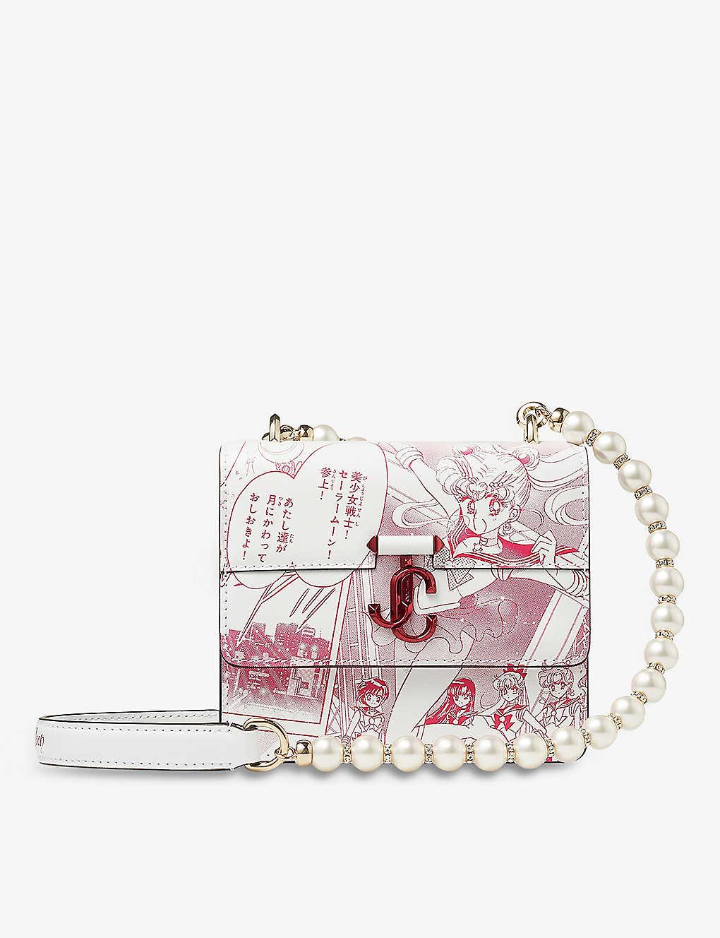 Jimmy Choo Sailor Moon Varenne Quad Xs Leather Shoulder Bag in Pink | Lyst