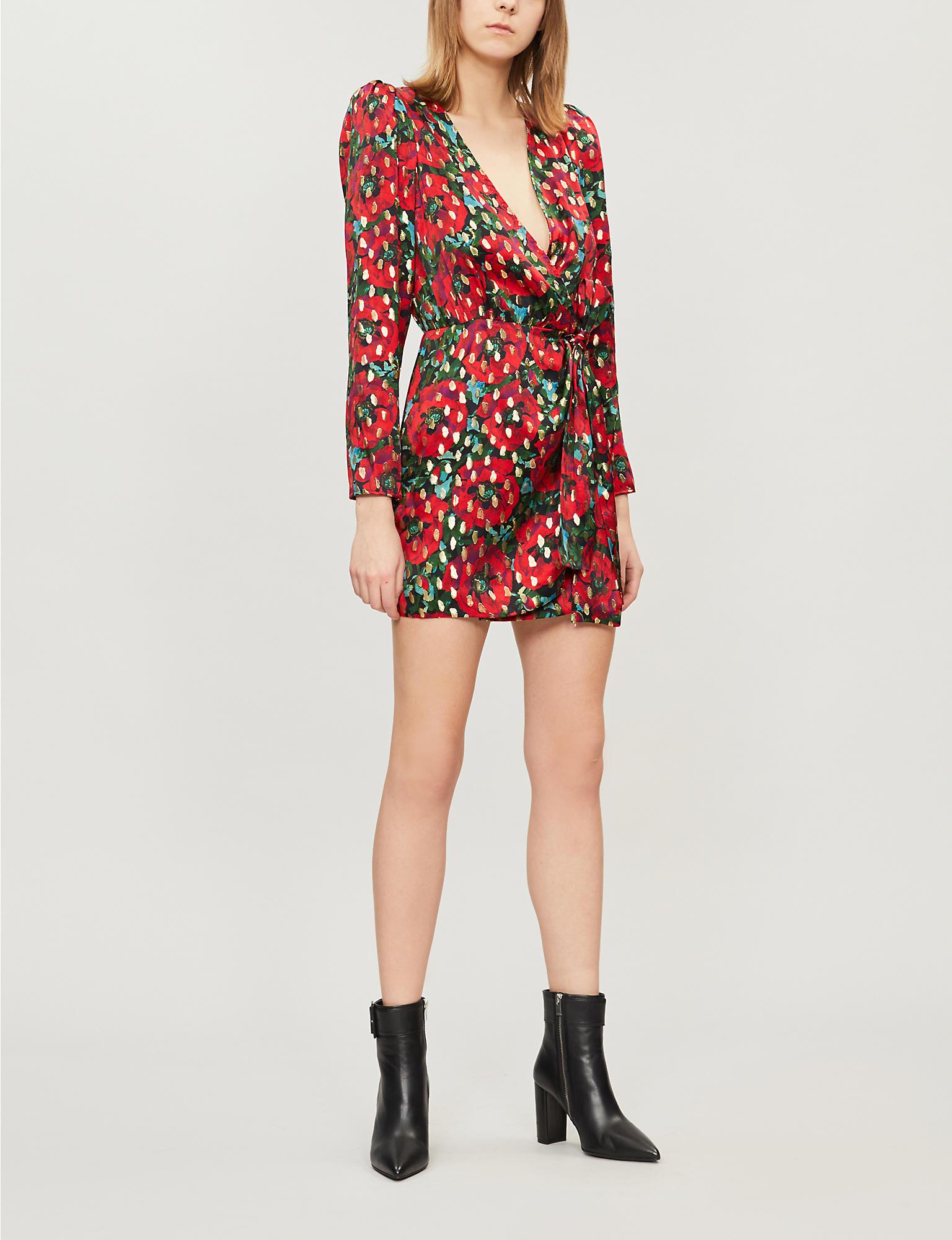 kooples red floral dress