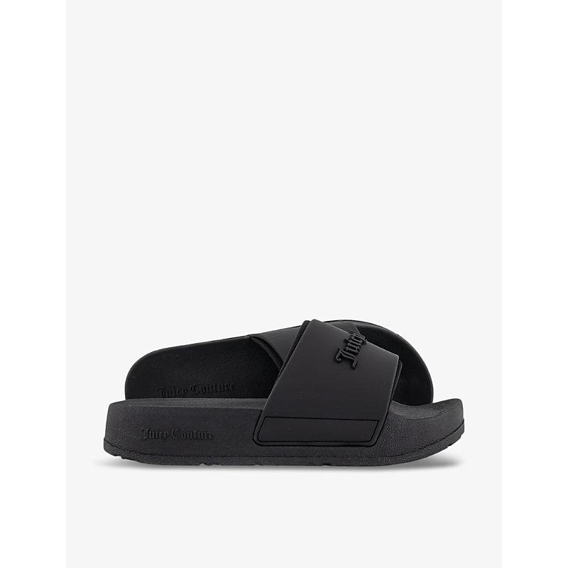 【JUICY COUTURE】Breanna Embossed Slider ロゴ サンダル 2色 Juicy Couture Breanna Embossed Slider Black