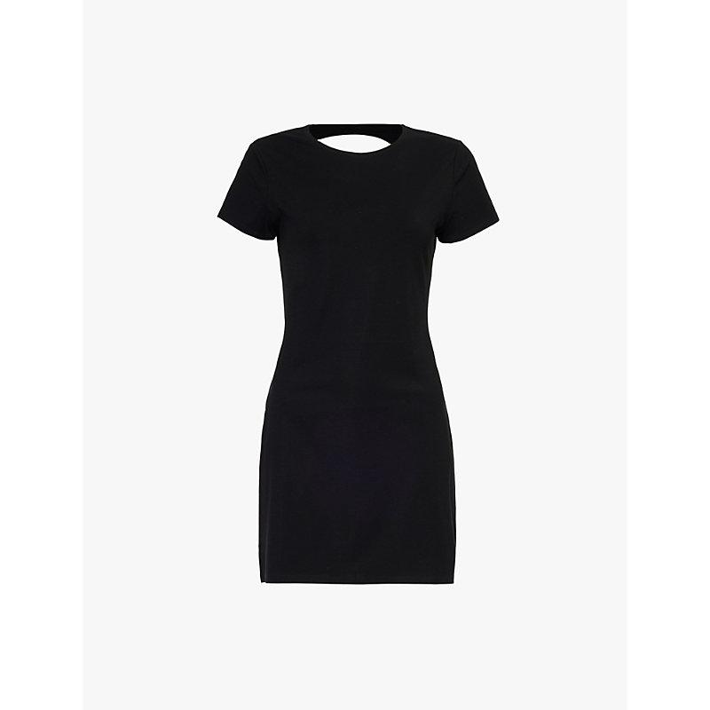 Reformation X Laura Harrier Christy Open Back Stretch-Woven Mini Dress in  Black | Lyst
