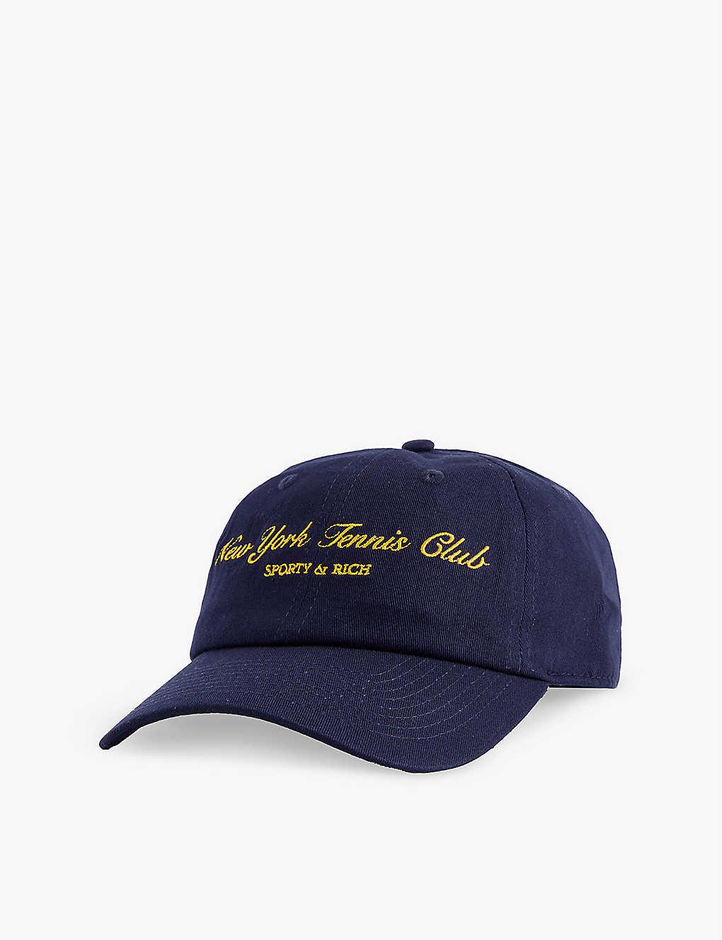 Sporty & Rich New York Tennis Club Text-embroidered Cotton