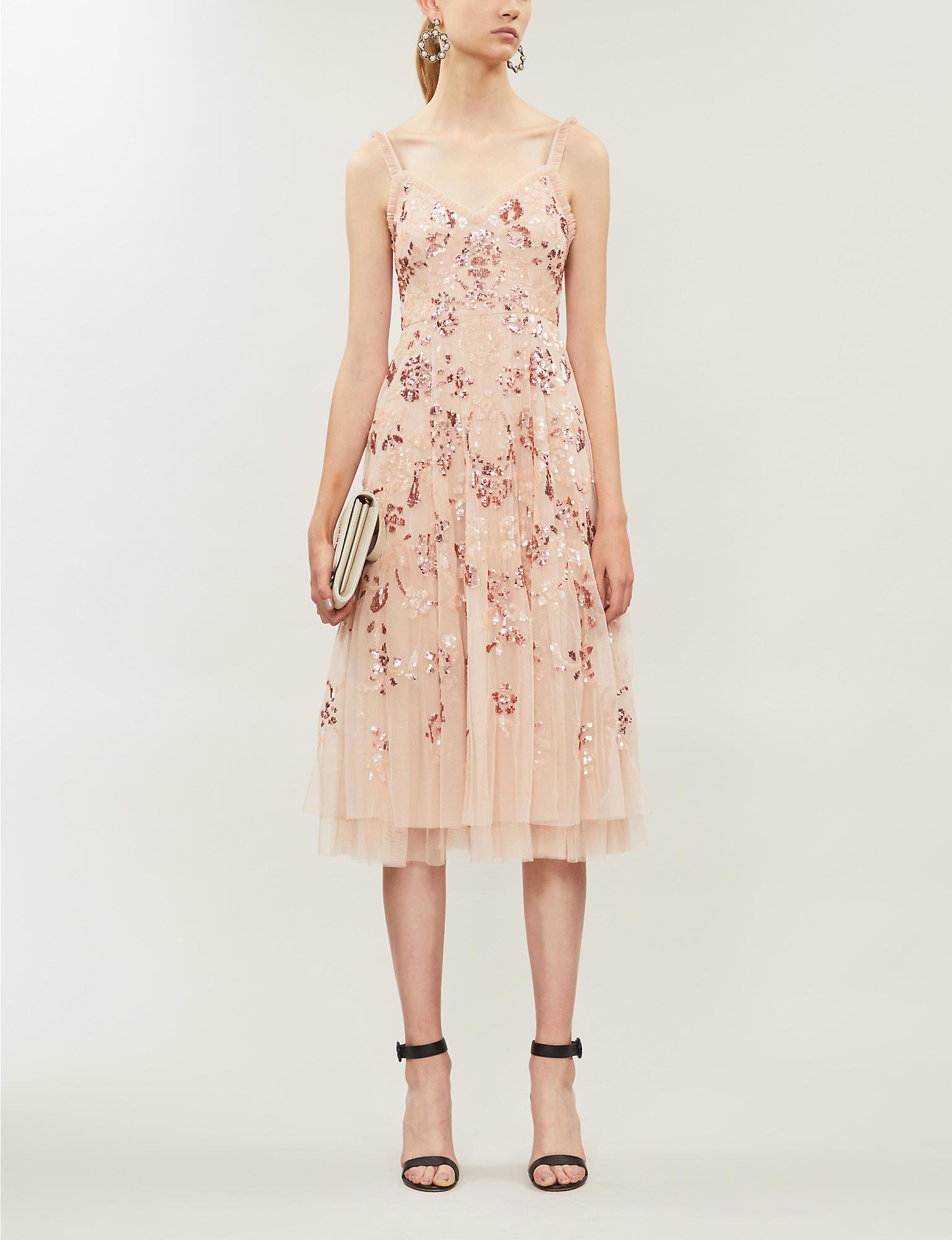 valentina embroidered midi dress