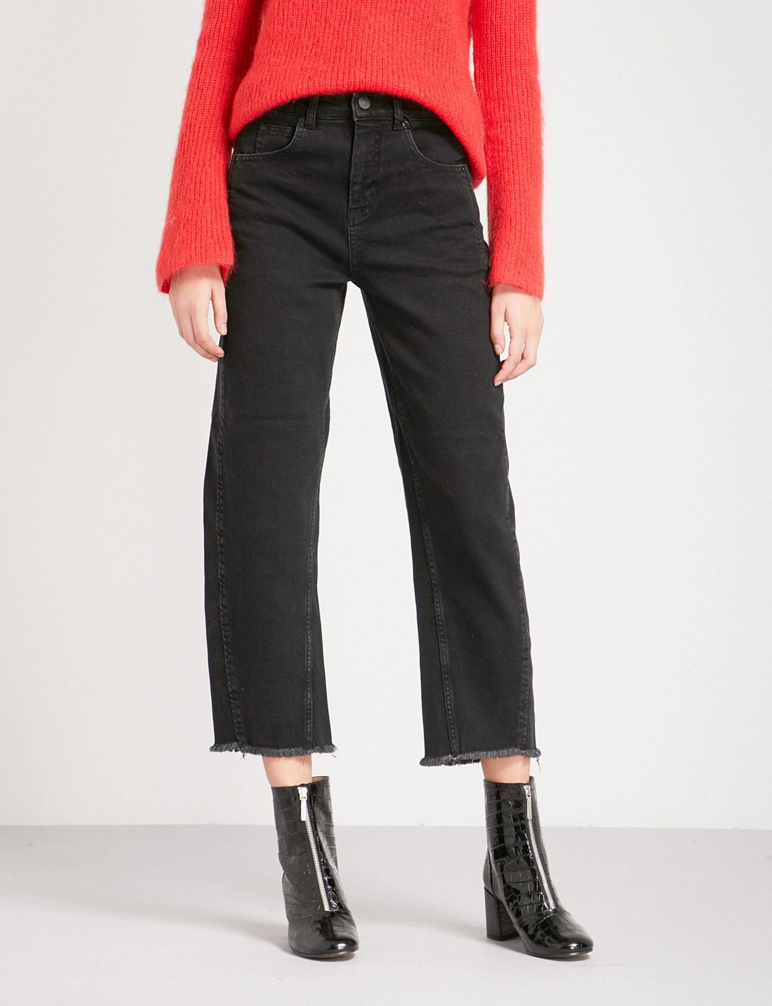 whistles high waist barrel leg jeans