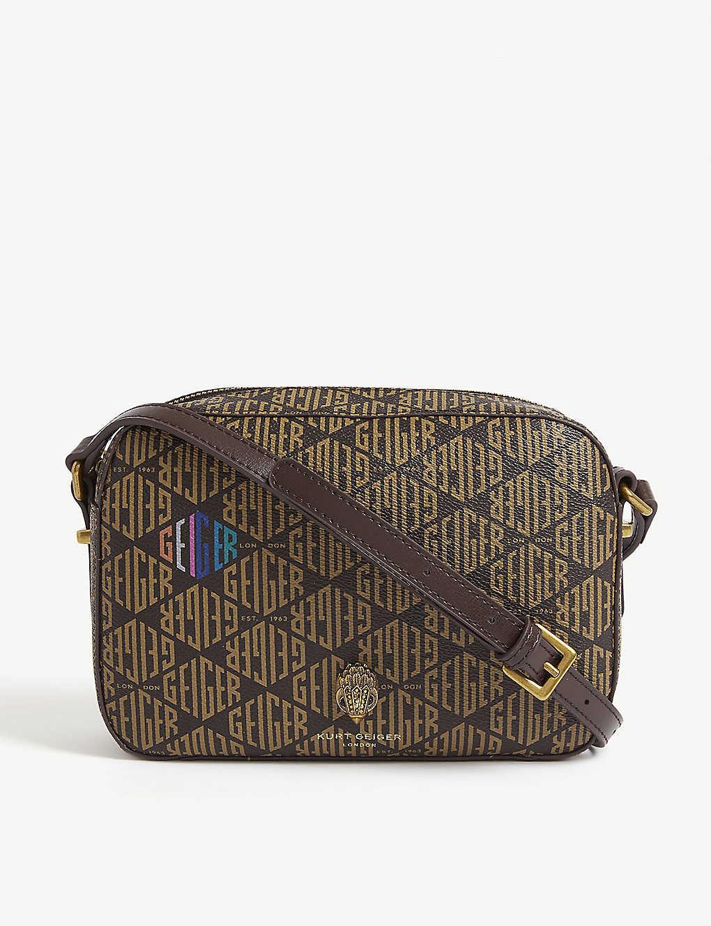 kurt geiger london richmond leather cross body bag