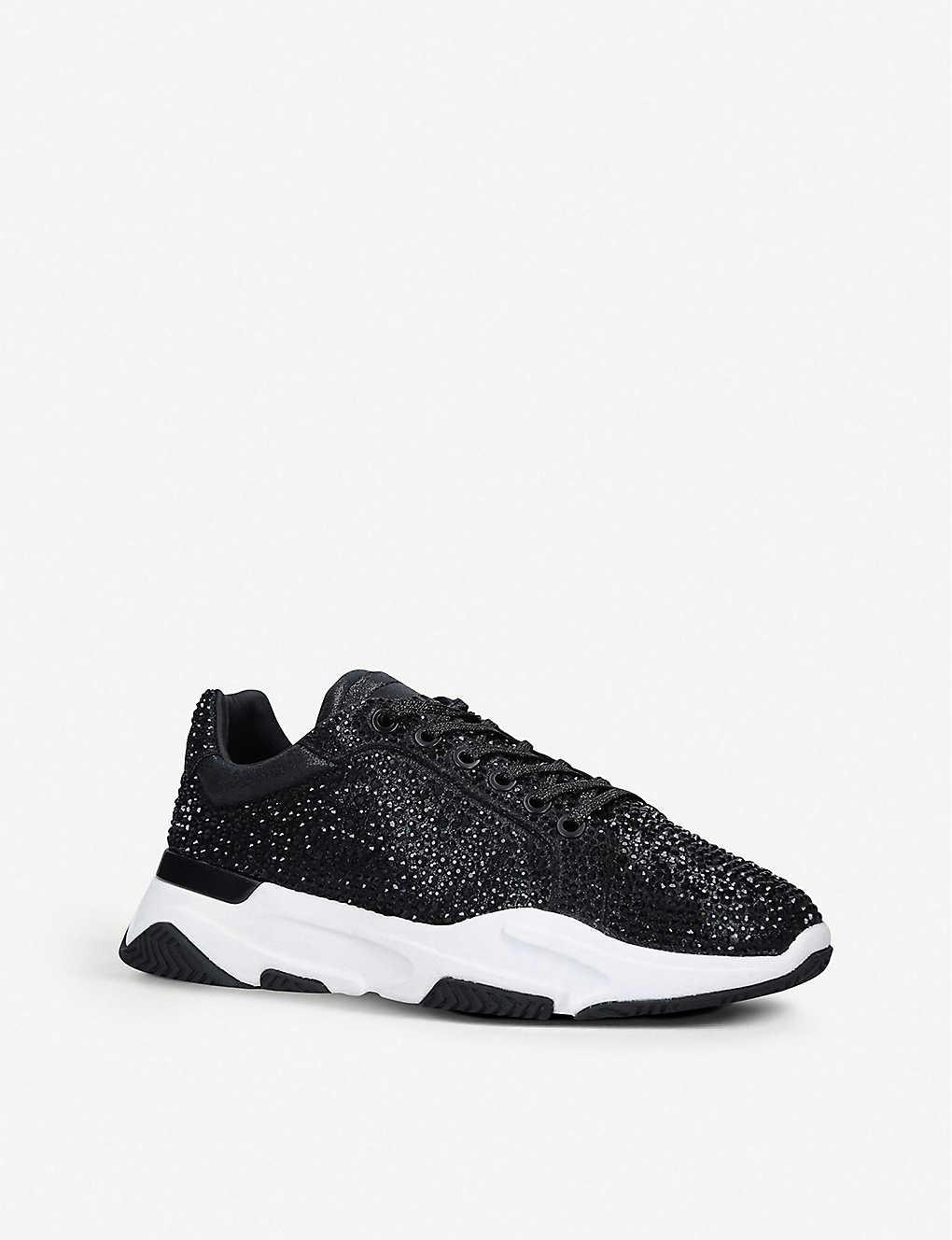 Mallet Black Glitter Trainers Womens Mallet Sock Glitter Sock - Main Image